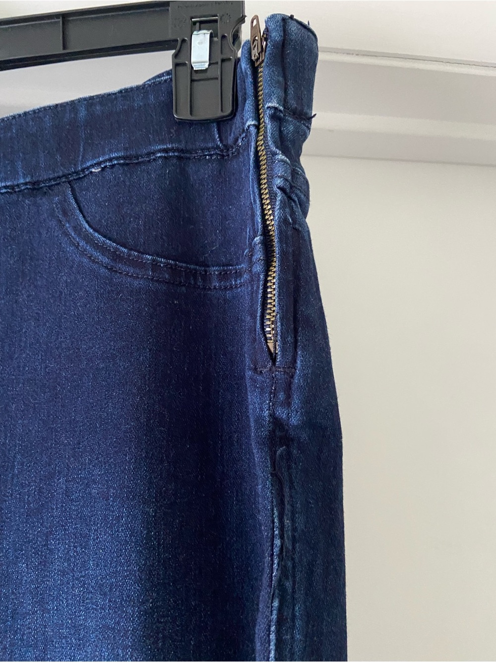 Flying Monkey Navy Flare Jeans with Raw Hem - Picture 4 of 5